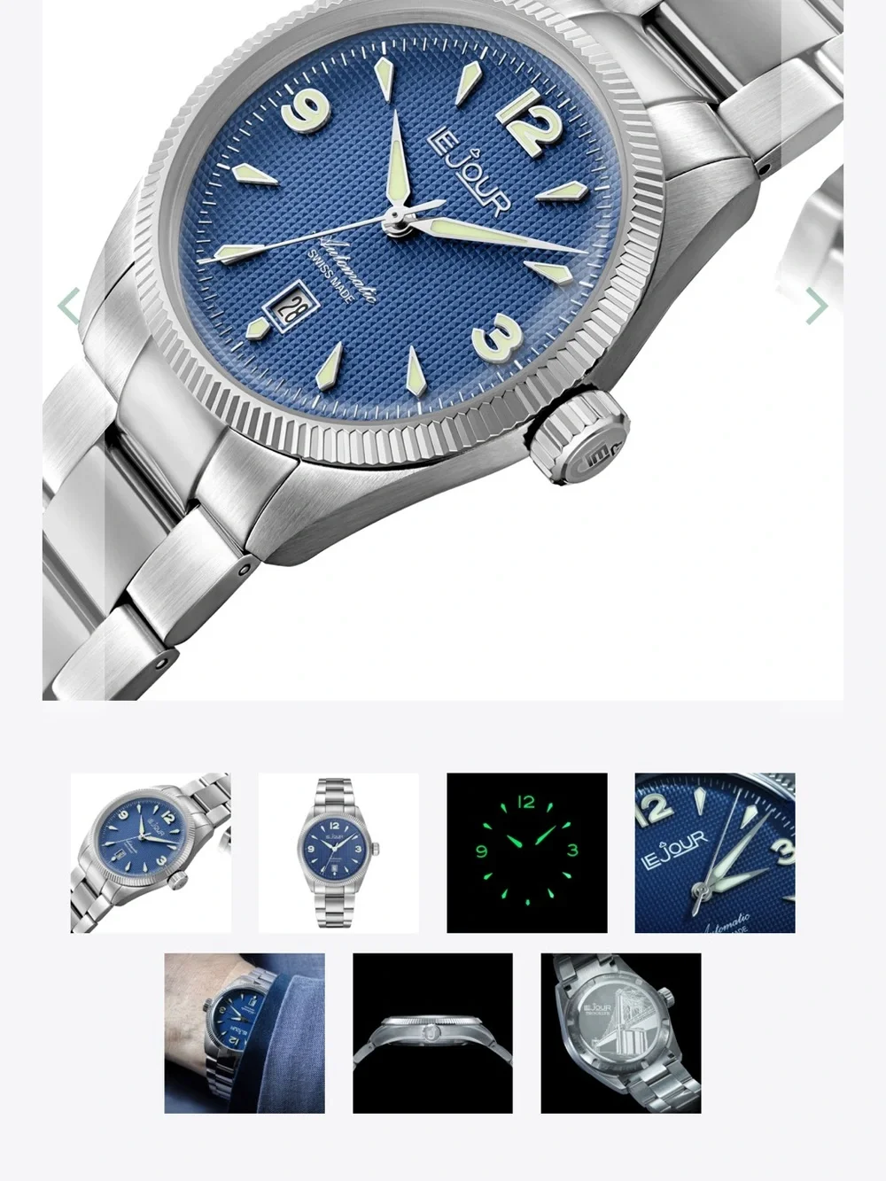 Automatic Men's Watch in Blue Dial